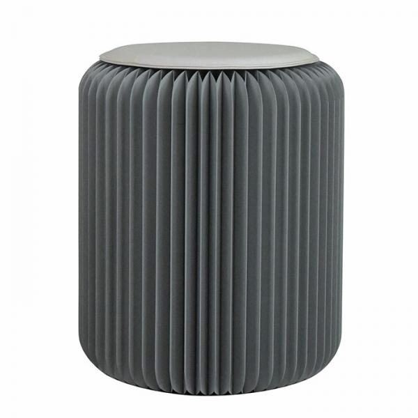 Expandable Grey Paper Stool